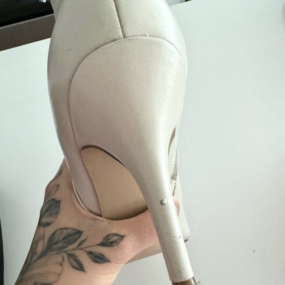 Nine West white white ankle leather booties - Picture 6 of 6